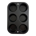 Mainstays 6-Cup Nonstick Steel Muffin Pan, 2.9" Cup, Gray, 1 Count